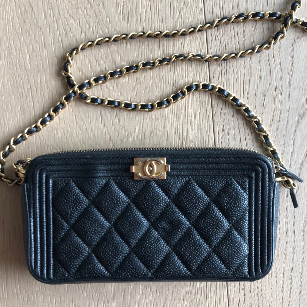 Chanel Boy Clutch on Chain